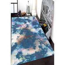 İnka Halı Antibakteriyel Yıkanabilir Kaymaz Dot Taban Dijital Baskı Salon Halısı MRC1495