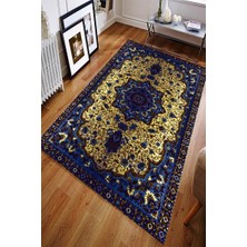 İnka Halı Antibakteriyel Yıkanabilir Kaymaz Dot Taban Dijital Baskı Salon Halısı MRC1605