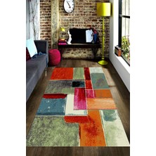 İnka Halı Antibakteriyel Yıkanabilir Kaymaz Dot Taban Dijital Baskı Salon Halısı MRC1604