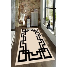 İnka Halı Antibakteriyel Yıkanabilir Kaymaz Dot Taban Dijital Baskı Salon Halısı MRC1461