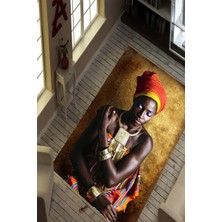 İnka Halı Antibakteriyel Yıkanabilir Kaymaz Dot Taban Dijital Baskı Salon Halısı MRC1639