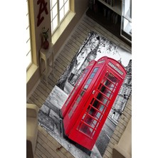 İnka Halı Antibakteriyel Yıkanabilir Kaymaz Dot Taban Dijital Baskı Salon Halısı MRC1687