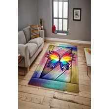 İnka Halı Antibakteriyel Yıkanabilir Kaymaz Dot Taban Dijital Baskı Salon Halısı MRC1899