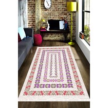 İnka Halı Antibakteriyel Yıkanabilir Kaymaz Dot Taban Dijital Baskı Salon Halısı MRC1525