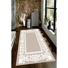 İnka Halı Antibakteriyel Yıkanabilir Kaymaz Dot Taban Dijital Baskı Salon Halısı MRC1544