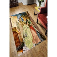 İnka Halı Antibakteriyel Yıkanabilir Kaymaz Dot Taban Dijital Baskı Salon Halısı MRC1563