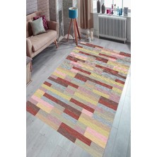 İnka Halı Antibakteriyel Yıkanabilir Kaymaz Dot Taban Dijital Baskı Salon Halısı MRC1626