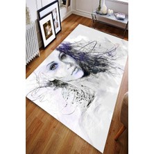 İnka Halı Antibakteriyel Yıkanabilir Kaymaz Dot Taban Dijital Baskı Salon Halısı MRC1811