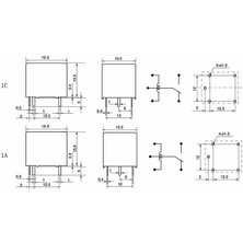 Qianji 12V 7A Tek Kontak 5 Pinli JQC-3F(T73)-12VDC Röle