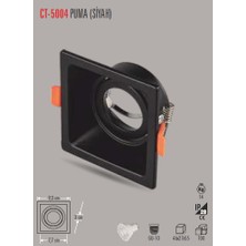 Cata CT-5004 Puma Kare Siyah Spot Kasa(Metal-Ampulsuz) Cata