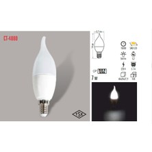 Cata CT-4080 7W LED Kıvrık Buji Ampul (Günışığı) Cata