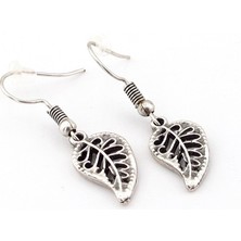 Solfera Yaprak Simge Mat Metal Sallantılı Kadın Küpe EX079