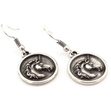 Solfera Unicorn Tek Boynuzlu At Sallantılı Kadın Küpe EX100