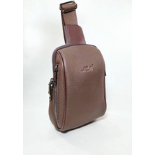 Arpelle Erkek Kahverengi Body Bag Çapraz Çift Kol Çanta