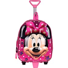 Zigga 00029 Mickey Mouse Kız Çocuk Çekçekli Anaokulu Sırt Çantası Pembe