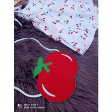 Çocuk Giyim Merkezi Kız Çocuk Kirazlı  Çantalı Elbise