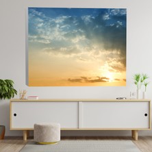 Deko Gonya Gökyüzü Günbatımı Temalı Kanvas Tablo