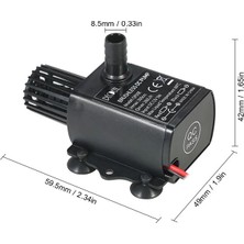 Decodeal Profesyonel Ultra Sessiz Mini Dc 12V 5m 800L Su Pompası (Yurt Dışından)