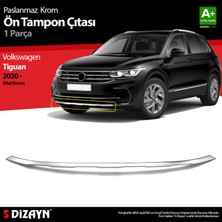 S-Dizayn VW Tiguan Krom Ön Tampon Çıtası 2020-2024 (Mat Krom)