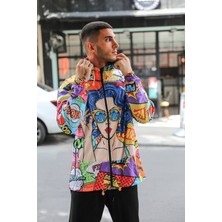 Rocqerx R-1919 Pow Desenli Dijital Baskılı  Rüzgarlık