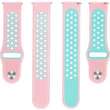 Bonanza Int Fitbit Versa / Versa2 / Versa Lite İçin Çift Renkli Silikon Kayış Bileklik (Yurt Dışından)
