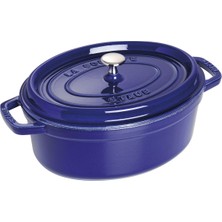 Staub Oval Döküm Tencere Mavi 29 cm