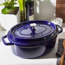 Staub Oval Döküm Tencere Mavi 29 cm