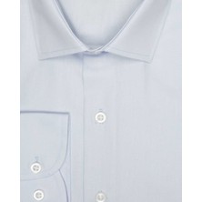 Süvari Slim Fit Açık Mavi Düz Erkek Gömlek