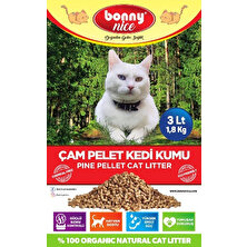 Bonny Nice Doğal Çam Peleti Kedi Kumu 1.8 kg 3 lt x 2 Paket