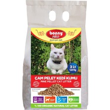 Bonny Nice Doğal Çam Peleti Kedi Kumu 1.8 kg 3 lt x 3 Paket