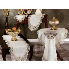 Çeyiz Diyarı Dila Bulut Salon Takımı 5 Parça Pudra