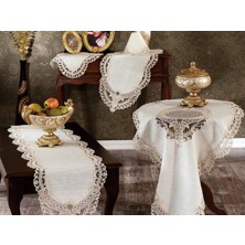 Çeyiz Diyarı Dila Bulut Salon Takımı 5 Parça Pudra