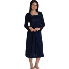 Hamile Çarşısı Effortt 2404 Lacivert Lohusa Gecelik