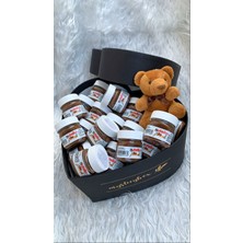 Mysterybox Siyah Kalp Kutu - Mini Nutella - Hediye Kutusu