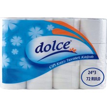 Dolce Çift Katlı  Tuvalet Kağıdı 72 Rulo (24 x 3)  (1 Koli)