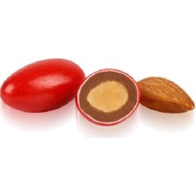 Ovalette Kırmızı Renkli Badem Draje 1 kg