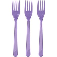 Sunman Partiniseç 25 Adet Mor Lila Konseptli Plastik Çatal