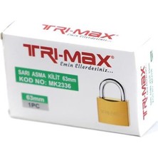 Bay-Tec Tri-Max Sarı Asma Kilit 25 mm