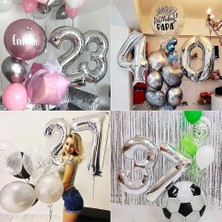 Patladı Gitti 2 Iki Rakam Gümüş Folyo Balon 34" Inc 76 cm