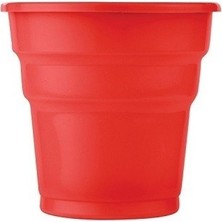 Sunman Parti Feneri Kırmızı Renkli Bardak 25 Adet