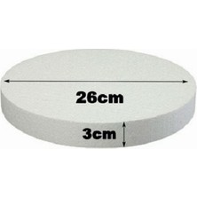 Sunman Duru Strafor 26 cm Yuvarlak Strafor Pasta Altı (5 Adet)