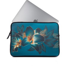 The Glarin 13'' Yaldızlı Çiçek Laptop Kılıfı