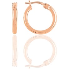 Söğütlü Silver Gümüş Rose 16 mm Şarnel Halka Küpe