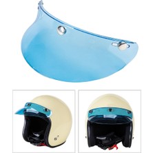 Strade Store Vintage Açık Yüz Kask Visor Peak 3-Snap Uv Işınları Koruma, Boyut En Açık Yüz, Yarım Yüz Veya Vintage Kasklara Uyar - Şeffaf Mavi (Yurt Dışından)