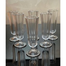 Kardelen Home 6'lı Flut Kahve Yanı Su Bardağı Şık Tasarım Cam Malzeme ile Zarif Sunum