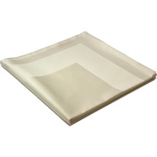 Rey Home % 100 Pamuk Kare Masa Örtüsü 160 x 160 cm Krem Bordürlü