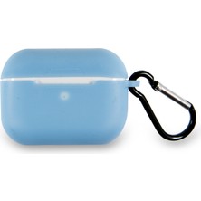 Kzy Apple Airpods Pro Renkli ve Askılı Silikon Kılıf - Mavi