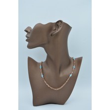 Stoneage Ceyt ve Akuamarin Doğal Taşlı Kadın Kolye