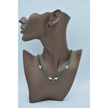 Stoneage Çek Kristali Hint Akiği ve Inci Taşlı Kolye