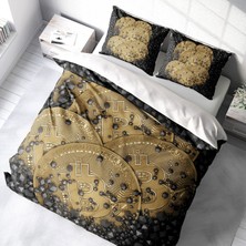 Monohome Bitcoin-1 3D Pamuk Saten Çift Kişilik Nevresim Takımı